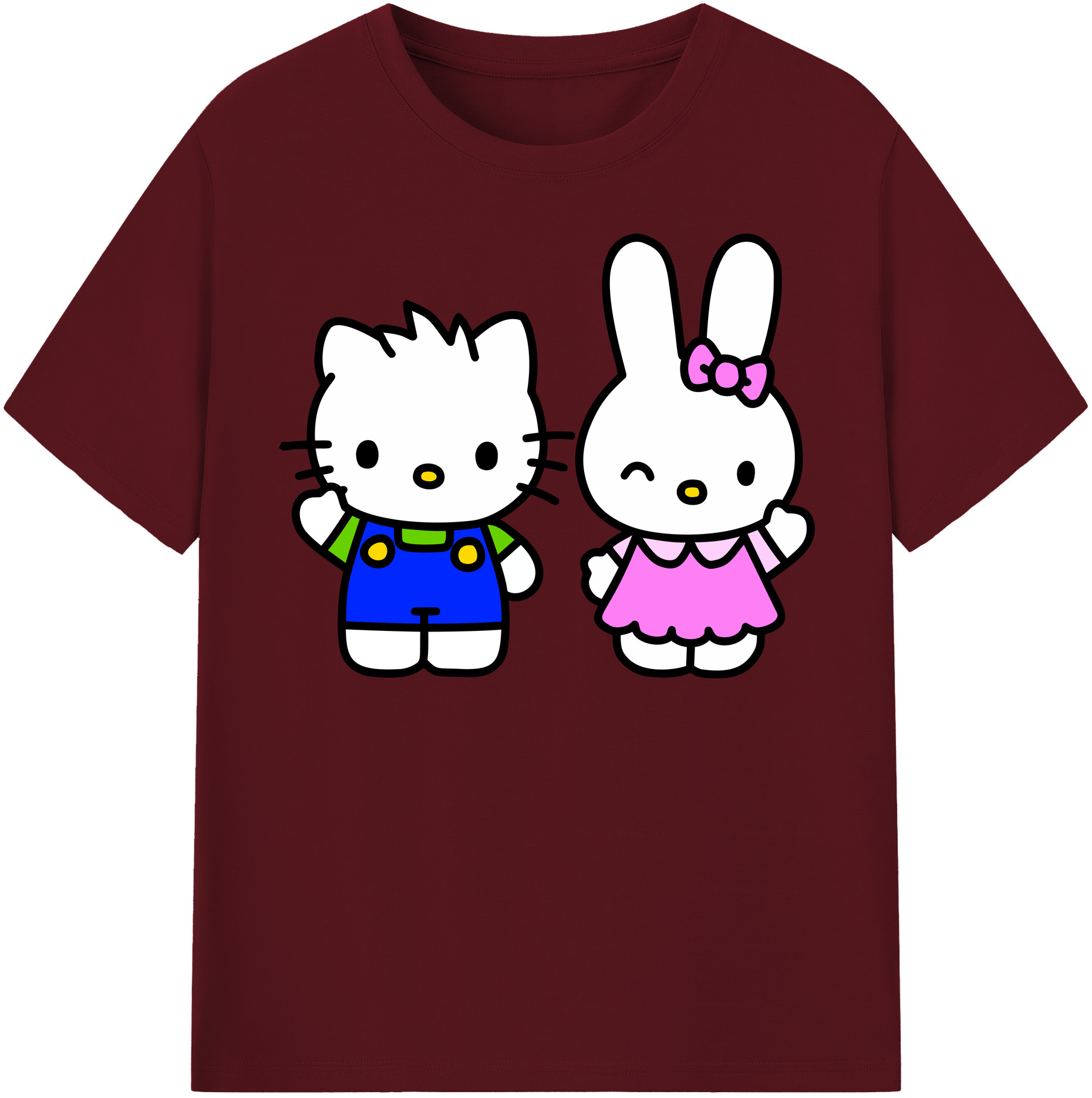 （画像用） Hello Kitty ハローキティ 綿100％半袖Tシャツ（フロントプリント）